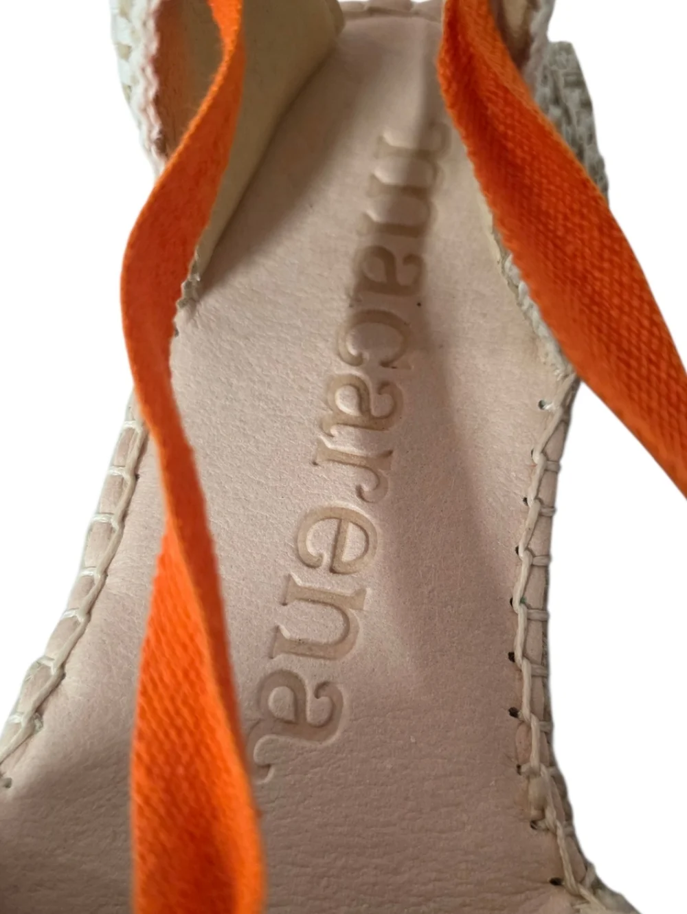 Women's Orange & Red Canvas Lace-Up Espadrilles